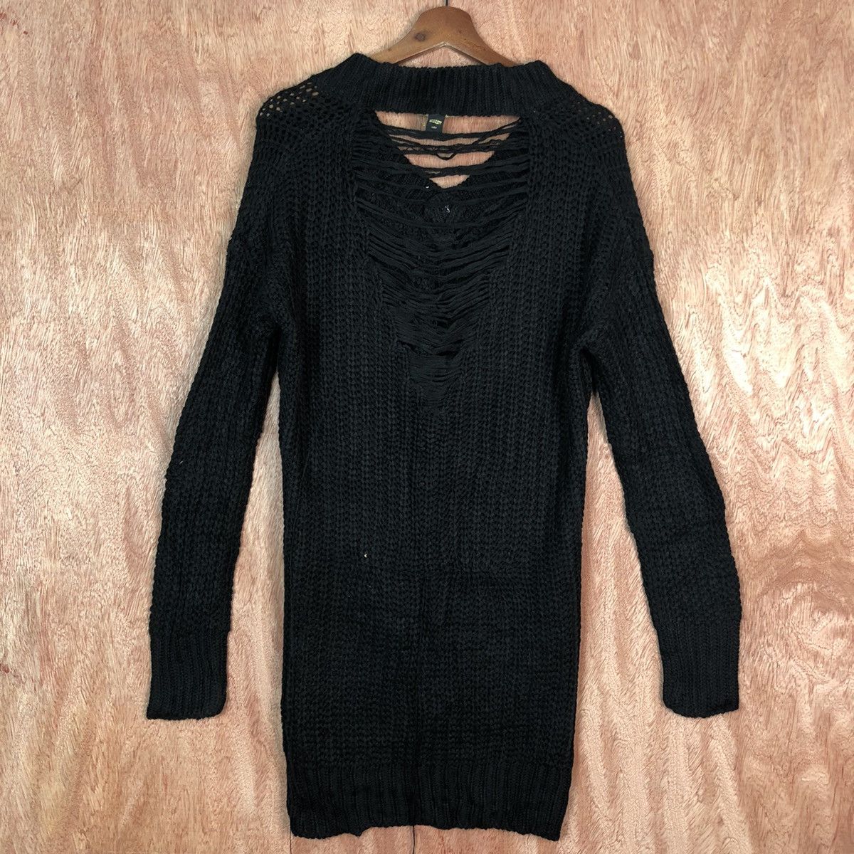 Homespun Knitwear × Japanese Brand Revamped Black Shag Shaggy distressed Knitwear #6080 Size US M / EU 48-50 / 2 - 12 Thumbnail