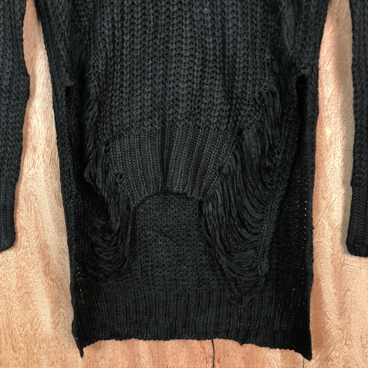 Homespun Knitwear × Japanese Brand Revamped Black Shag Shaggy distressed Knitwear #6080 Size US M / EU 48-50 / 2 - 4 Thumbnail