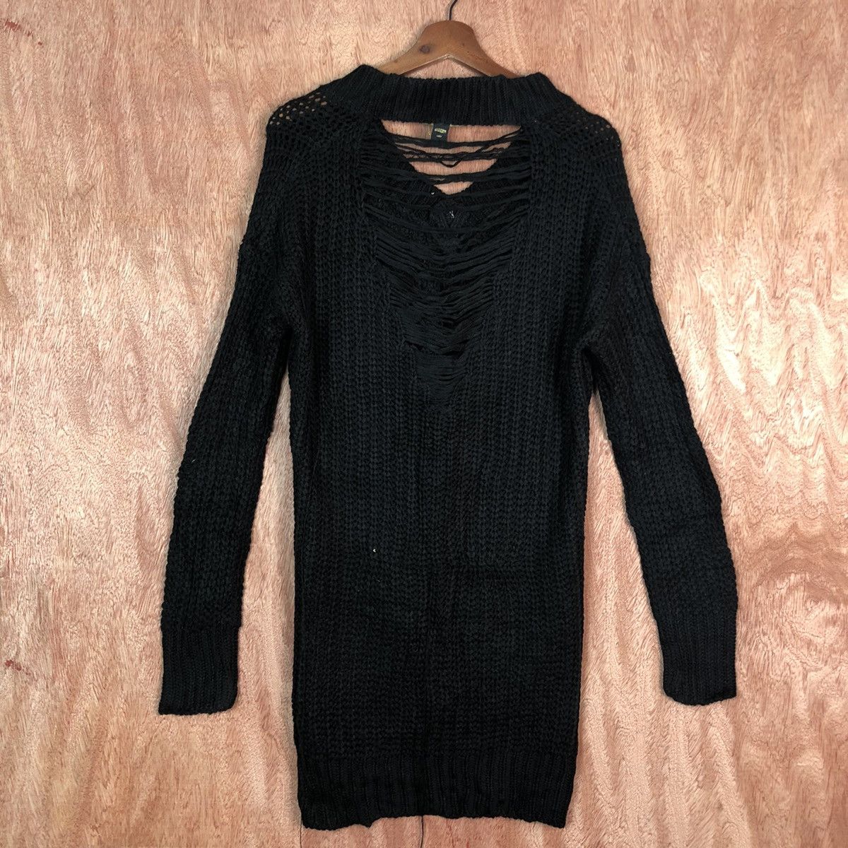 Homespun Knitwear × Japanese Brand Revamped Black Shag Shaggy distressed Knitwear #6080 Size US M / EU 48-50 / 2 - 10 Thumbnail