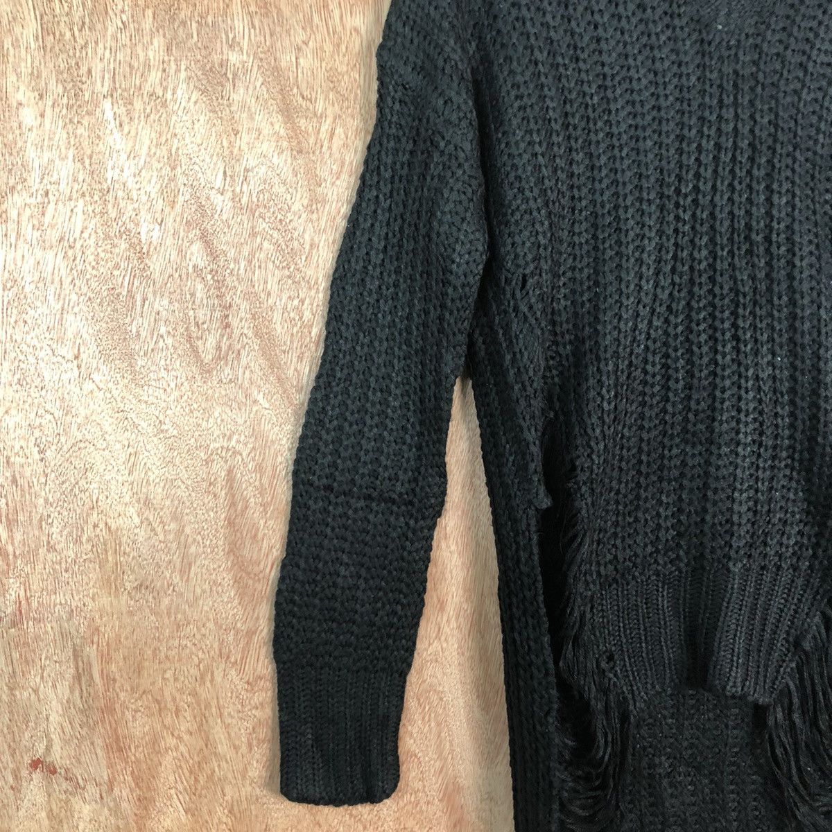 Homespun Knitwear × Japanese Brand Revamped Black Shag Shaggy distressed Knitwear #6080 Size US M / EU 48-50 / 2 - 8 Thumbnail