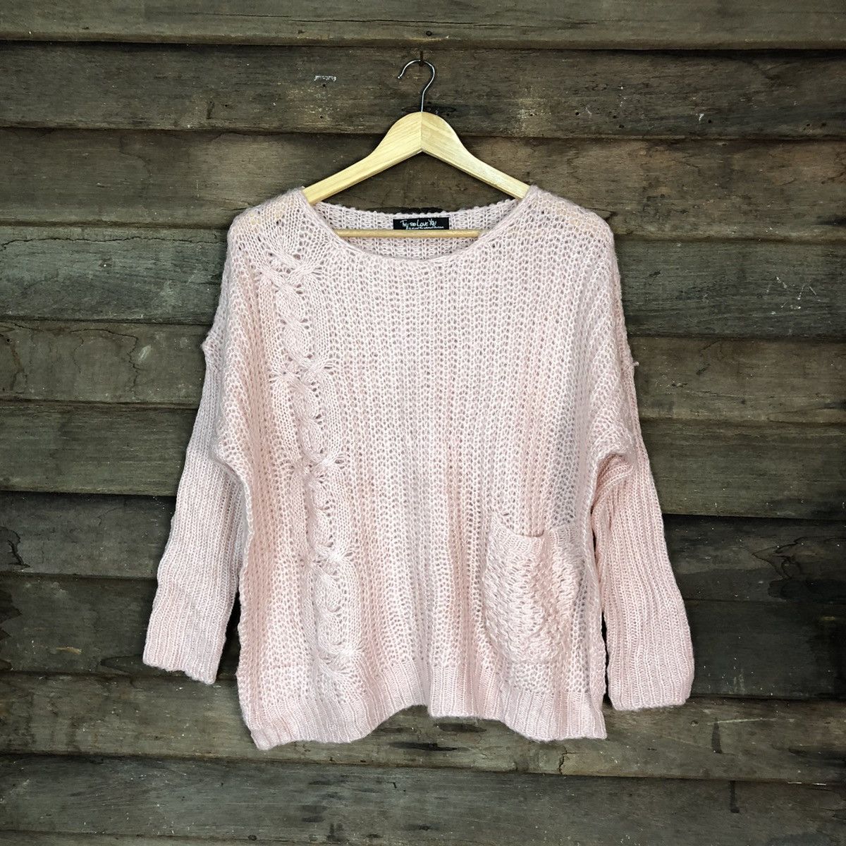 Aran Isles Knitwear Try Too Love You Pink Knitwear crochet #050 Size US M / EU 48-50 / 2 - 1 Thumbnail