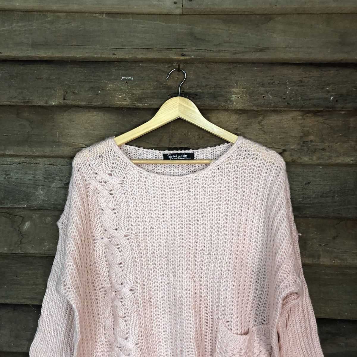 Aran Isles Knitwear Try Too Love You Pink Knitwear crochet #050 Size US M / EU 48-50 / 2 - 2 Thumbnail