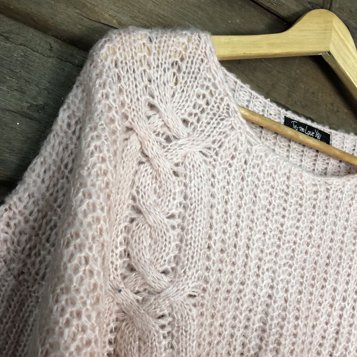 Aran Isles Knitwear Try Too Love You Pink Knitwear crochet #050 Size US M / EU 48-50 / 2 - 7 Thumbnail