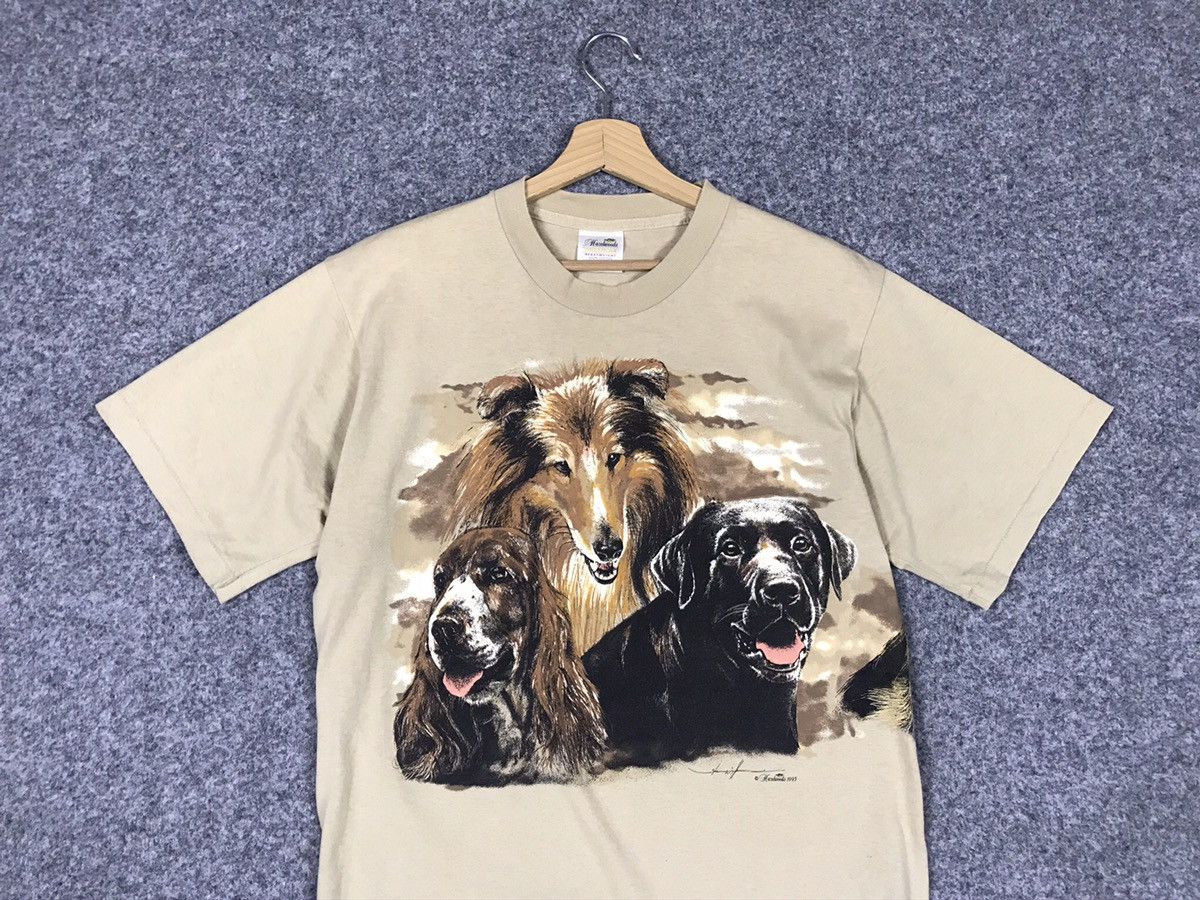 Vintage Hazelwoods Vintage 90s dogs t-shirt Size US L / EU 52-54 / 3 - 4 Thumbnail