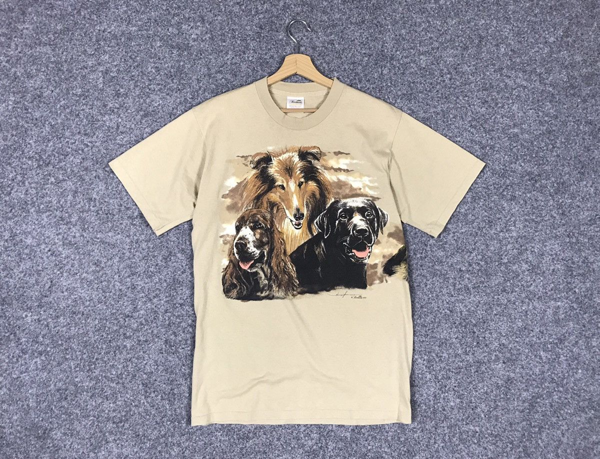 Vintage Hazelwoods Vintage 90s dogs t-shirt Size US L / EU 52-54 / 3 - 11 Thumbnail