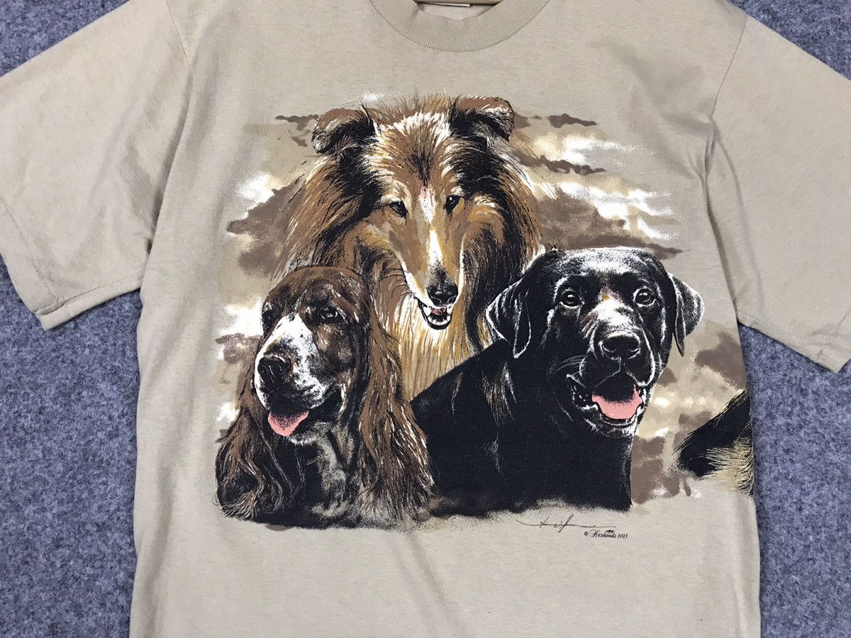 Vintage Hazelwoods Vintage 90s dogs t-shirt Size US L / EU 52-54 / 3 - 6 Thumbnail