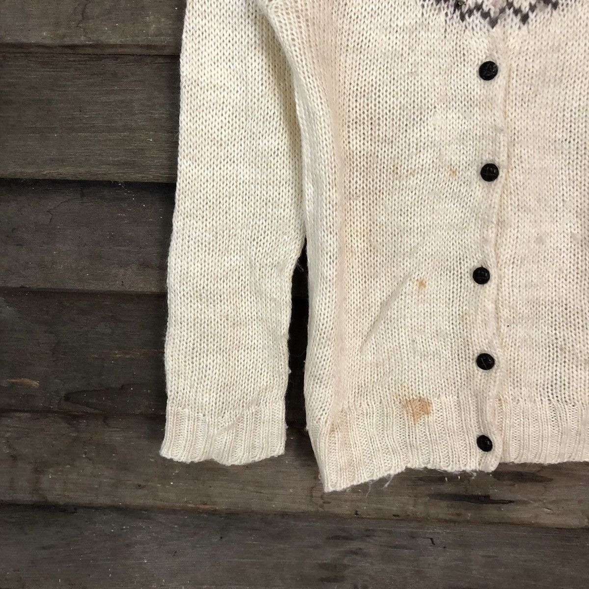 Japanese Brand Lui Lakke Brown Knitwear cardigan navajo #H022 Size US S / EU 44-46 / 1 - 4 Thumbnail
