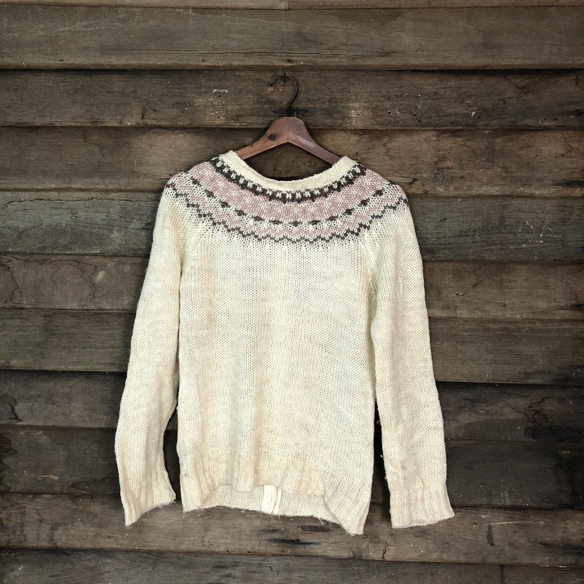 Japanese Brand Lui Lakke Brown Knitwear cardigan navajo #H022 Size US S / EU 44-46 / 1 - 8 Thumbnail