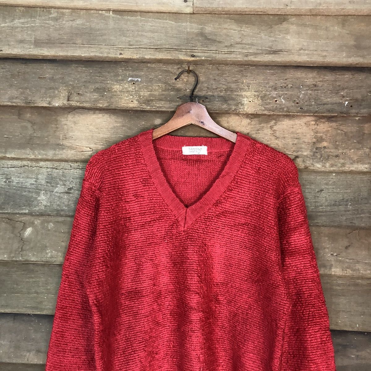 Homespun Knitwear Tasty Red Knitwear sweatshirt vintage #H031 Size US M / EU 48-50 / 2 - 2 Thumbnail