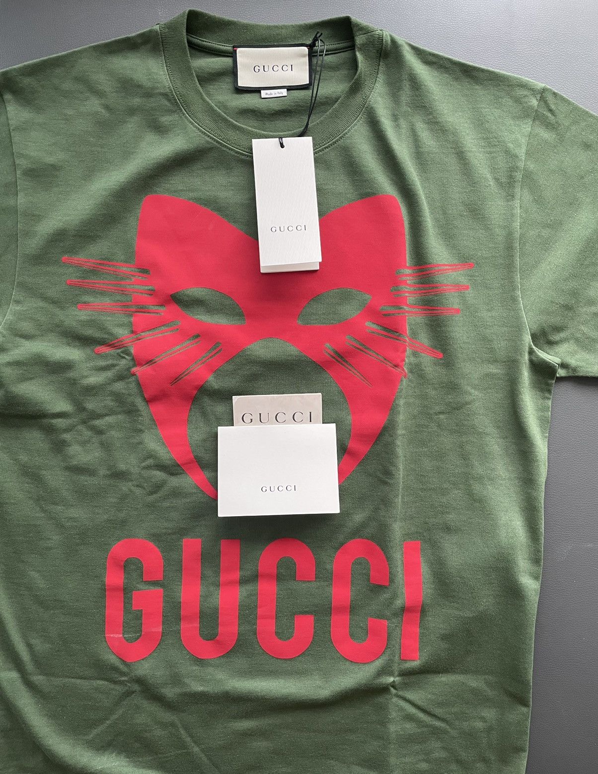 Gucci Rare Limited BrandNew Super Runway Masked Cat Logo Tee Shirt Size US XS / EU 42 / 0 - 15 Thumbnail