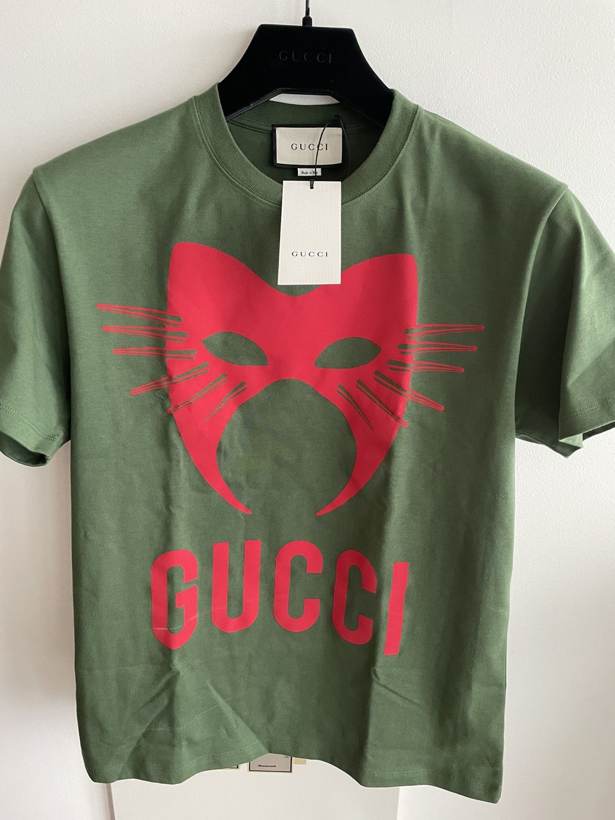 Gucci Rare Limited BrandNew Super Runway Masked Cat Logo Tee Shirt Size US XS / EU 42 / 0 - 18 Thumbnail