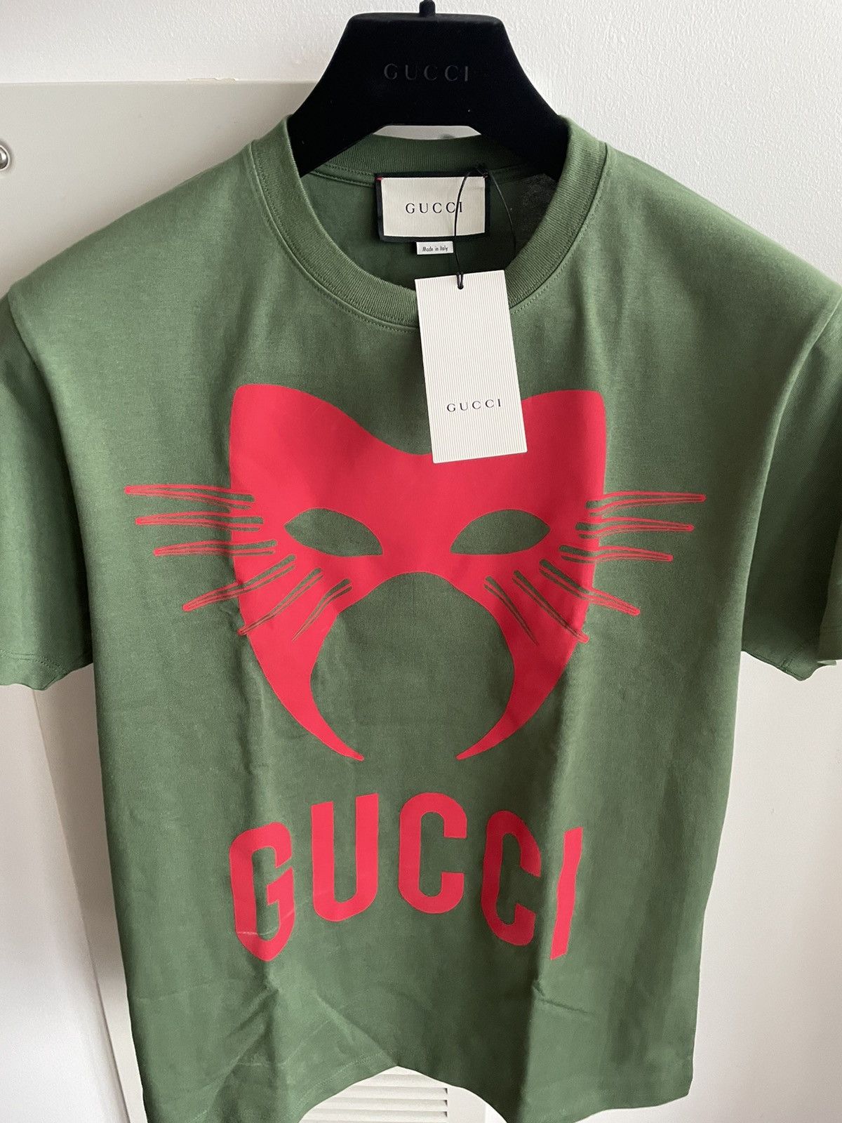 Gucci Rare Limited BrandNew Super Runway Masked Cat Logo Tee Shirt Size US XS / EU 42 / 0 - 3 Thumbnail