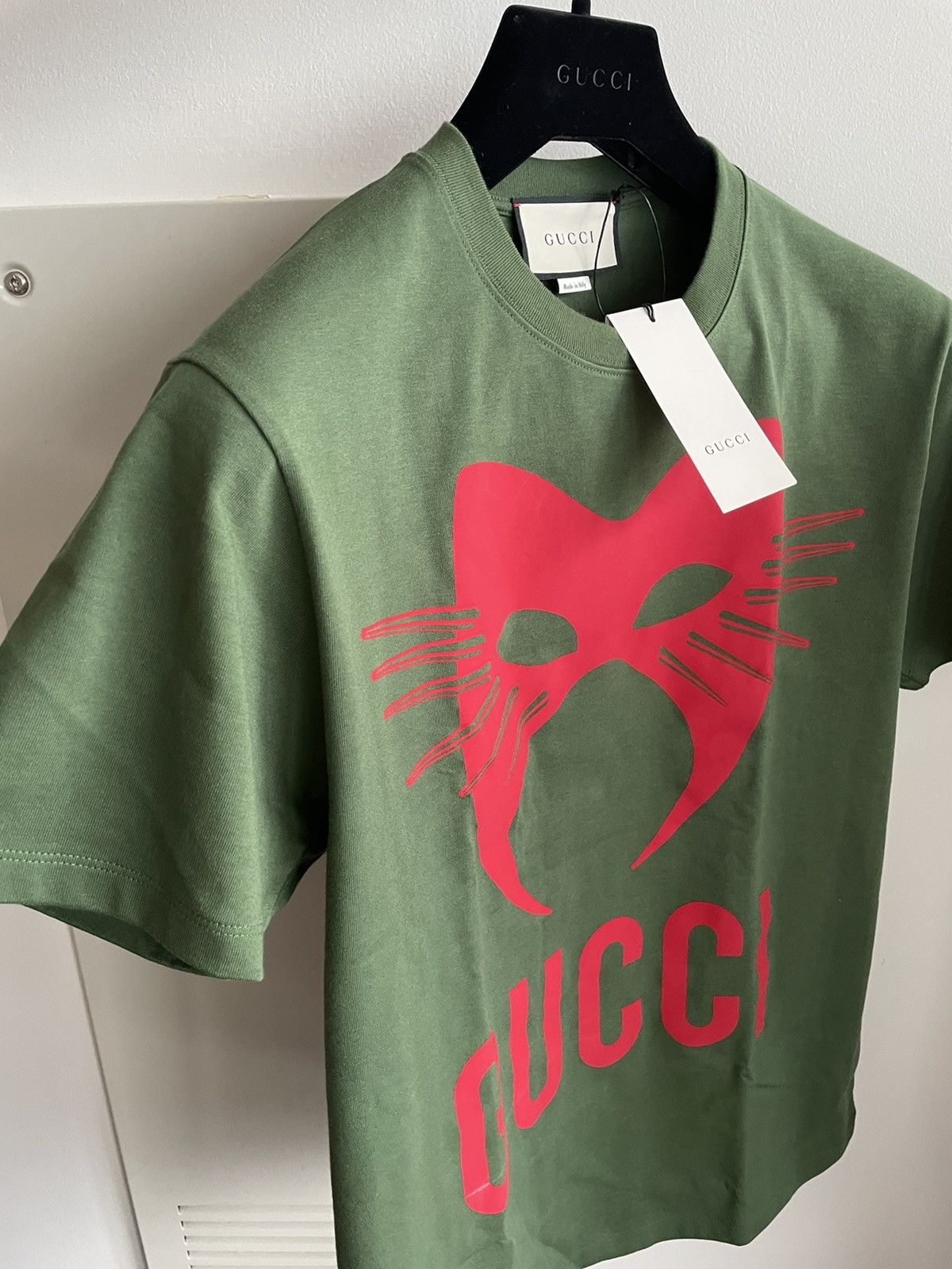 Gucci Rare Limited BrandNew Super Runway Masked Cat Logo Tee Shirt Size US XS / EU 42 / 0 - 24 Thumbnail