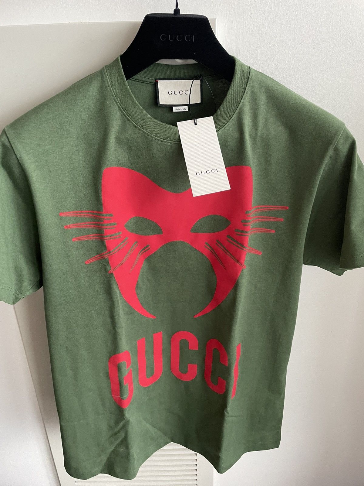 Gucci Rare Limited BrandNew Super Runway Masked Cat Logo Tee Shirt Size US XS / EU 42 / 0 - 17 Thumbnail