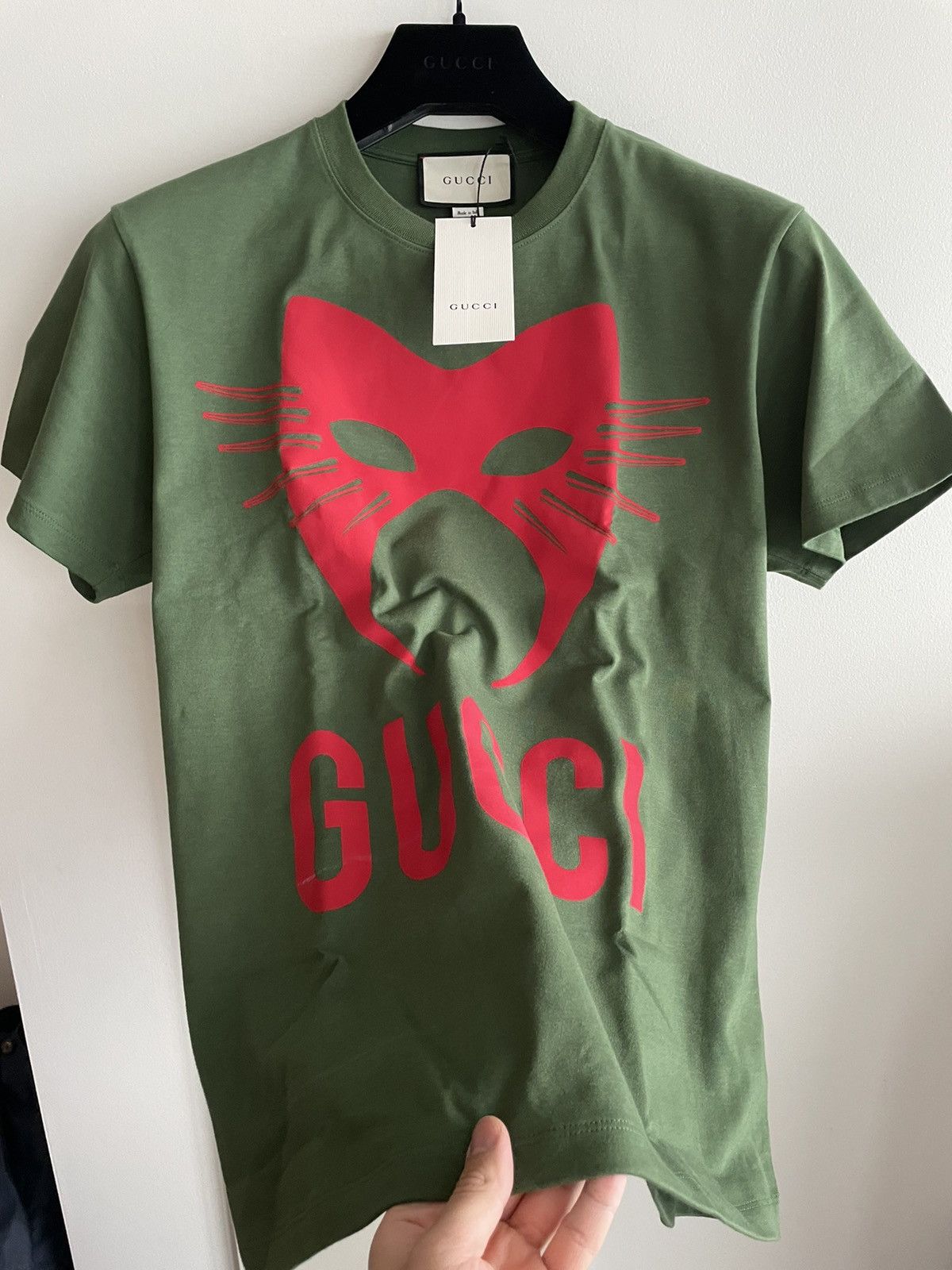 Gucci Rare Limited BrandNew Super Runway Masked Cat Logo Tee Shirt Size US XS / EU 42 / 0 - 23 Thumbnail