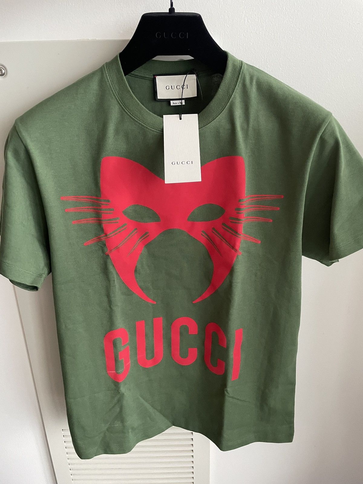 Gucci Rare Limited BrandNew Super Runway Masked Cat Logo Tee Shirt Size US XS / EU 42 / 0 - 21 Thumbnail