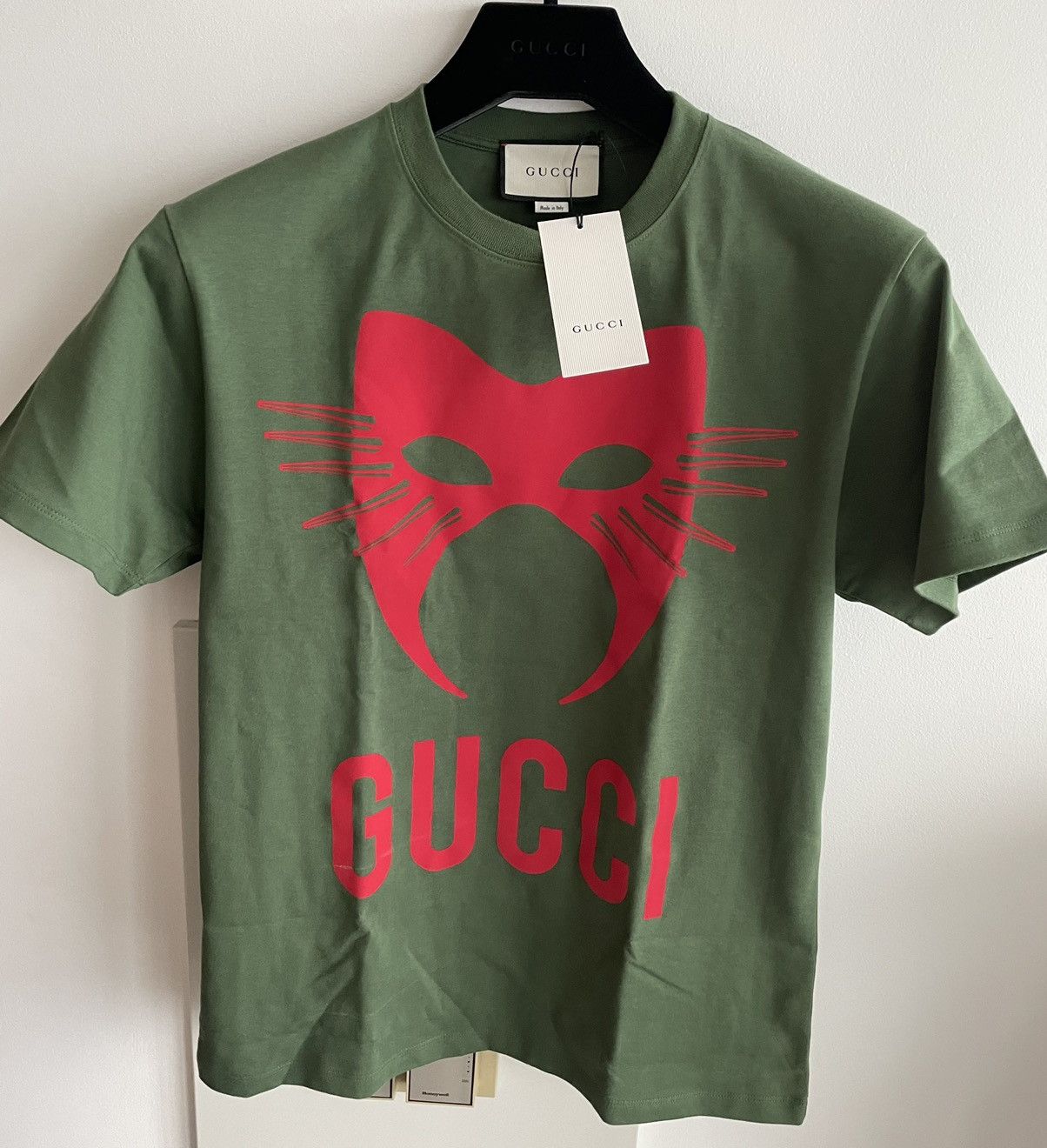 Gucci Rare Limited BrandNew Super Runway Masked Cat Logo Tee Shirt Size US XS / EU 42 / 0 - 1 Thumbnail