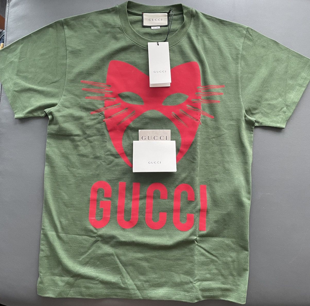Gucci Rare Limited BrandNew Super Runway Masked Cat Logo Tee Shirt Size US XS / EU 42 / 0 - 14 Thumbnail