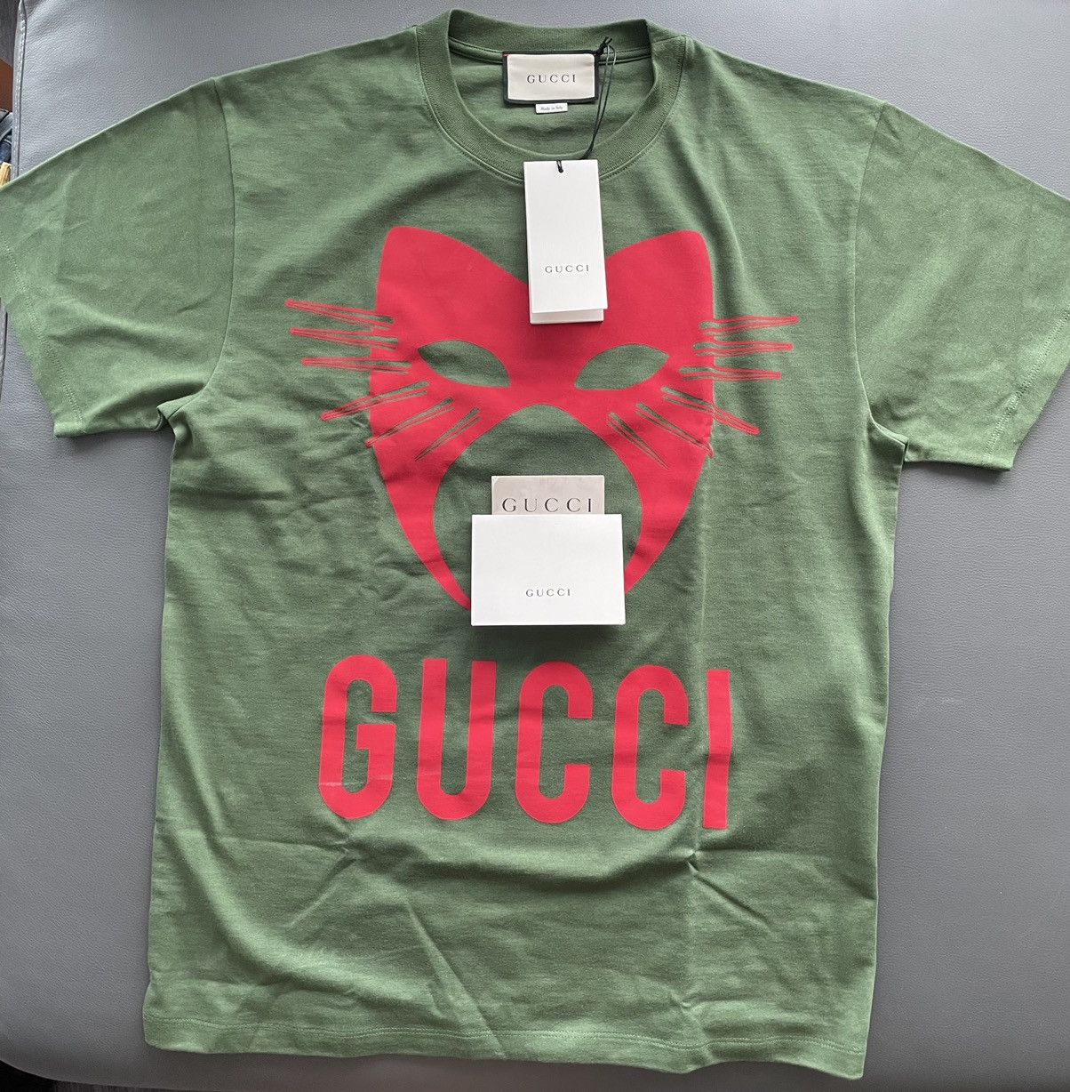 Gucci Rare Limited BrandNew Super Runway Masked Cat Logo Tee Shirt Size US XS / EU 42 / 0 - 2 Thumbnail