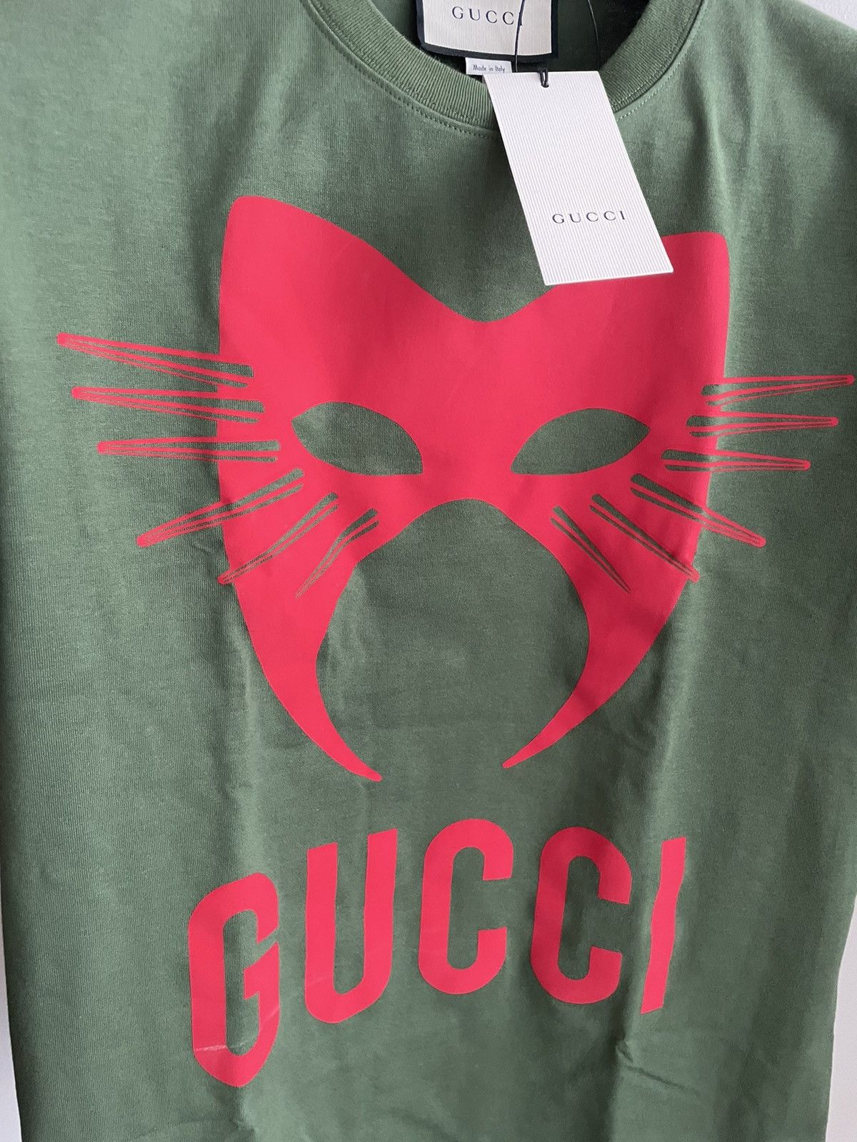 Gucci Rare Limited BrandNew Super Runway Masked Cat Logo Tee Shirt Size US XS / EU 42 / 0 - 22 Thumbnail
