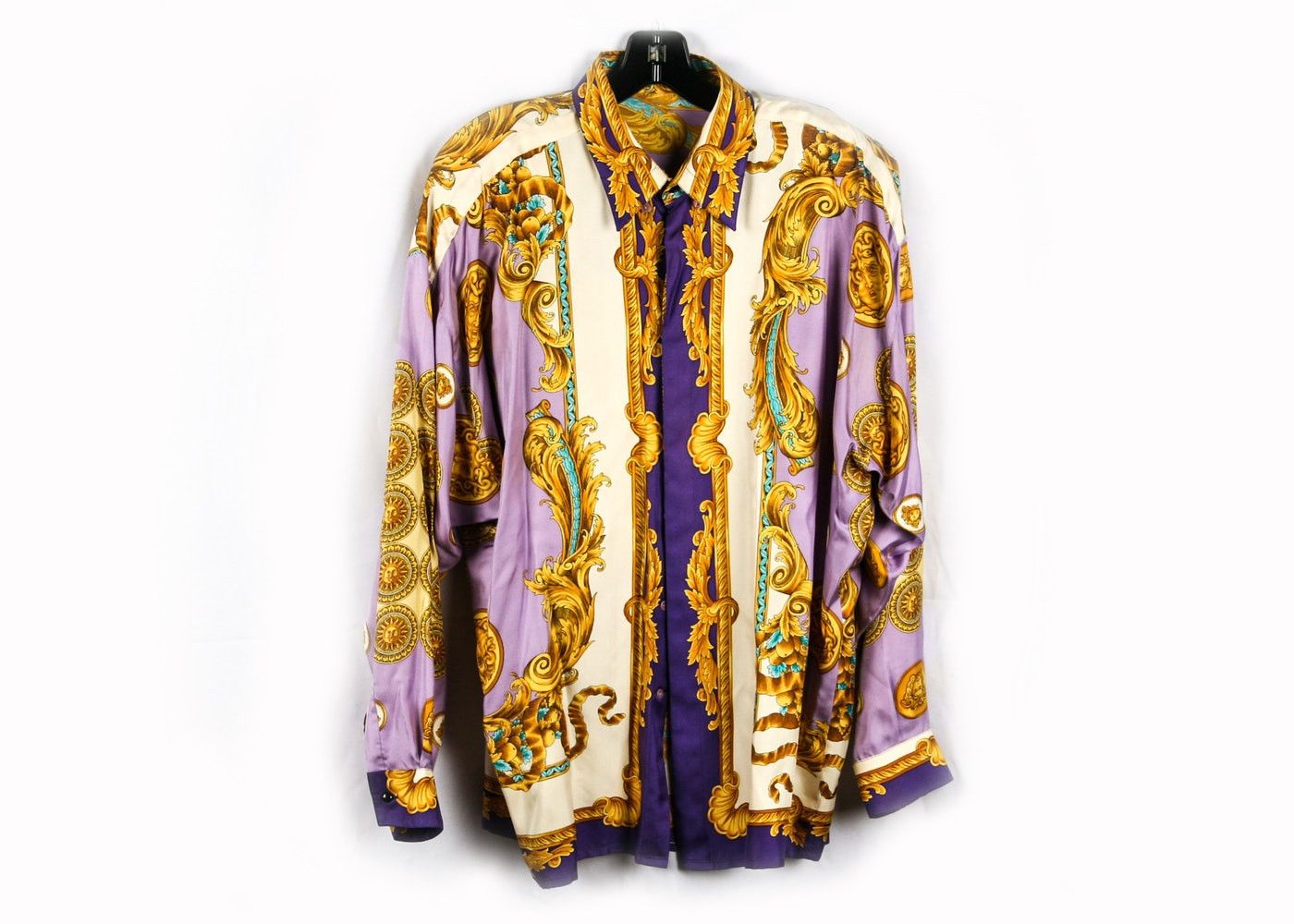 Versace silk shirt outlet tupac