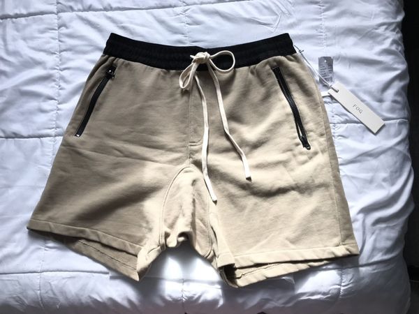 Pacsun Fear of god fog essentials drawstring zip short chinchilla