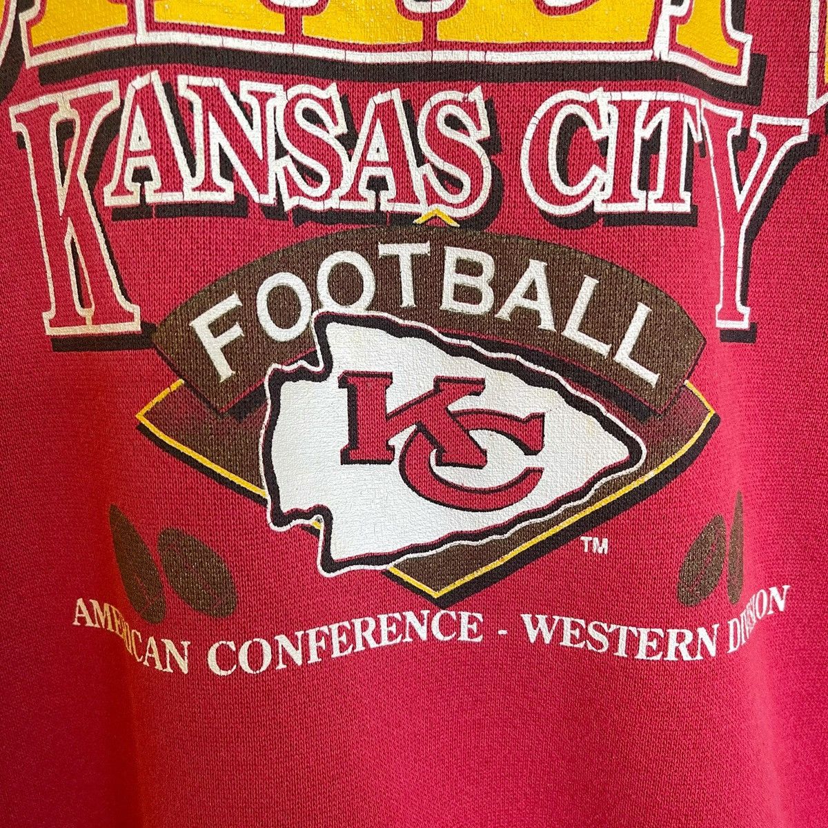 NFL × Vintage 90s Kansas City Chiefs Crewneck Sweatshirt Size M Size US M / EU 48-50 / 2 - 6 Thumbnail