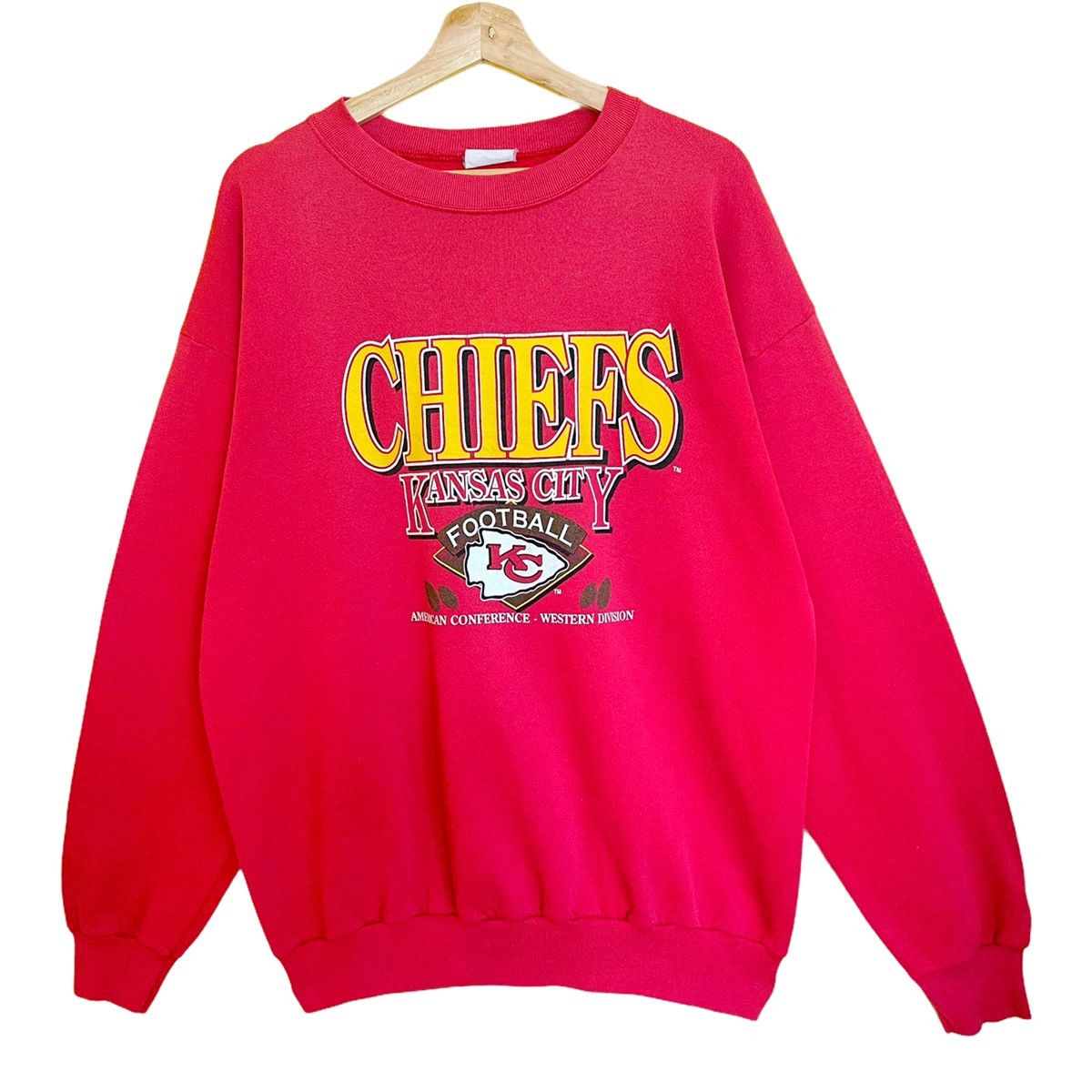 NFL × Vintage 90s Kansas City Chiefs Crewneck Sweatshirt Size M Size US M / EU 48-50 / 2 - 3 Thumbnail