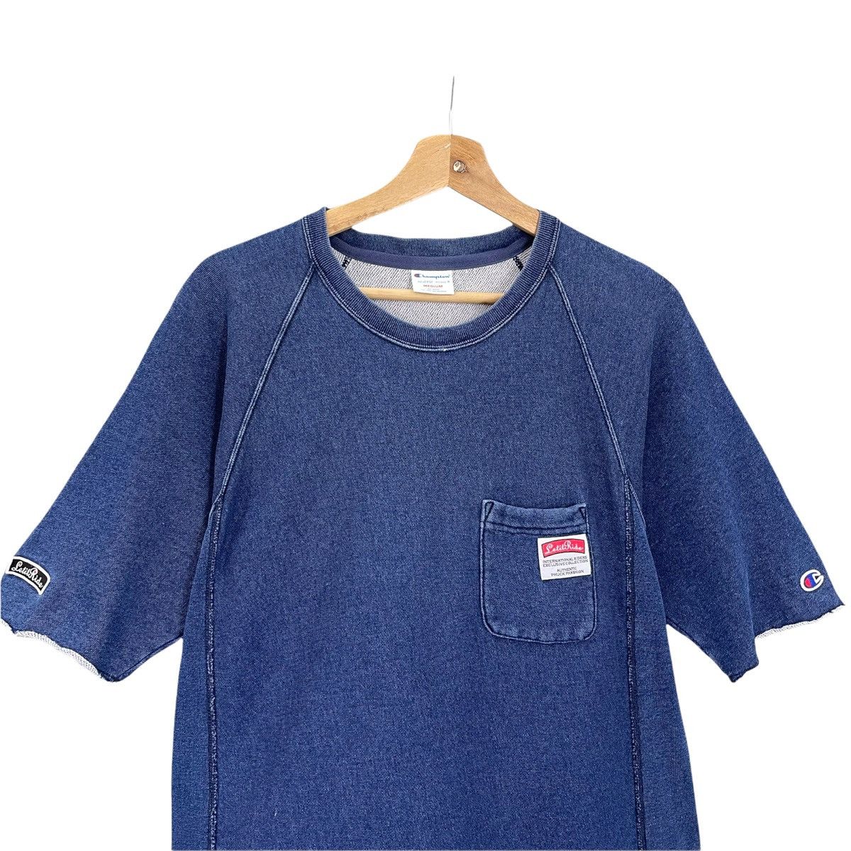 Champion Vintage Champion Jeans Letit Ride Single Pocket Short Sleeve Size US M / EU 48-50 / 2 - 4 Thumbnail