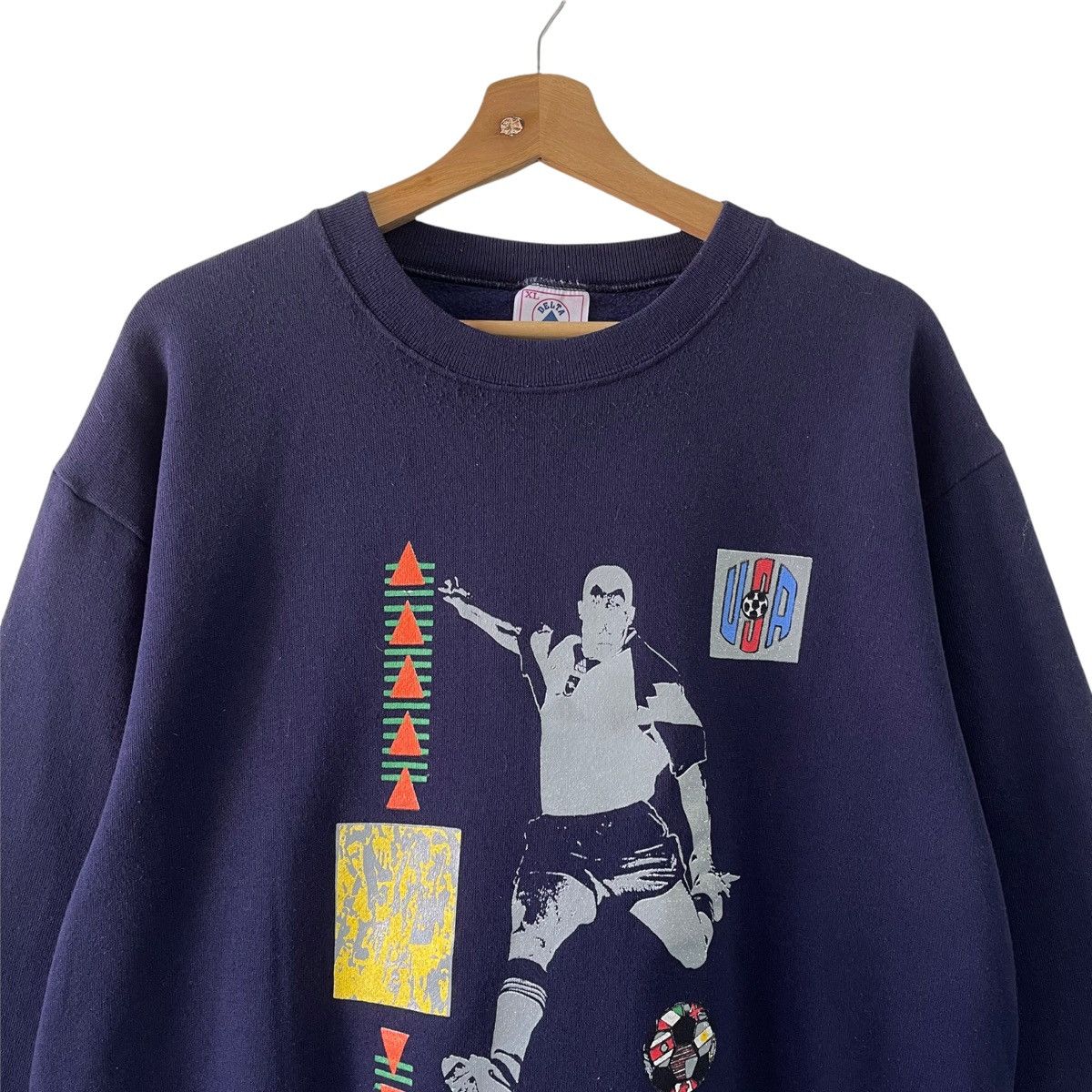 Vintage Vintage 90s Soccer Goal Usa Crewneck Sweatshirt Size L Size US L / EU 52-54 / 3 - 4 Thumbnail