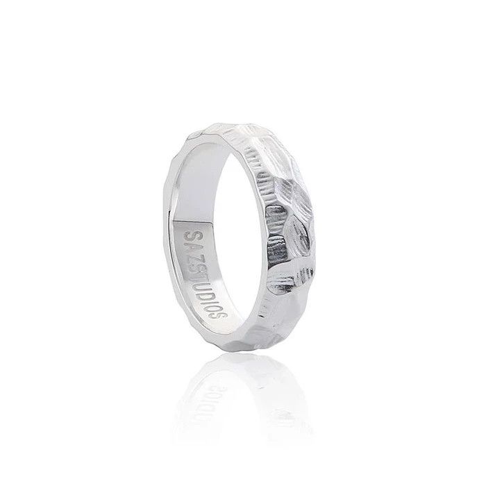 Jewelry × Vintage Trendy Silver Irregular Shape Ring Size ONE SIZE - 1 Thumbnail