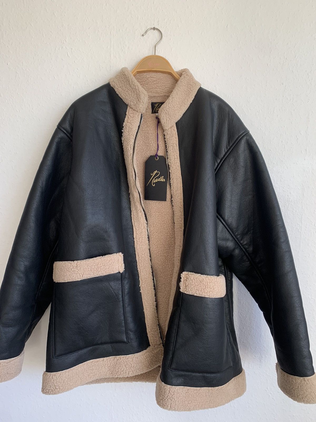 Needles Needles zipped tibetan jacket | Grailed