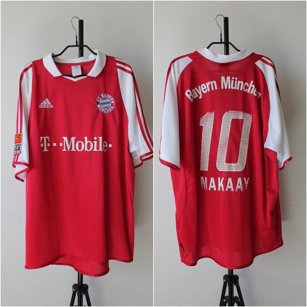 Adidas 2003 2004 Bayern Munich Roy Makaay #10 Adidas Jerseys Home Size US XL / EU 56 / 4 - 1 Thumbnail