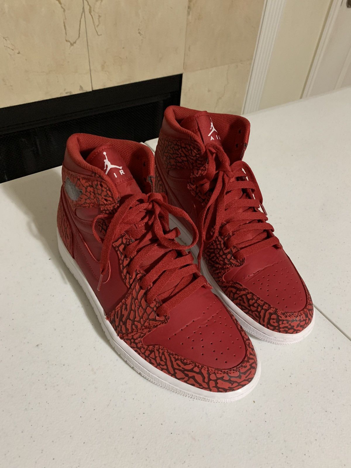 Jordan Brand Nike Air Jordan 1 Retro High Red Elephant Grailed