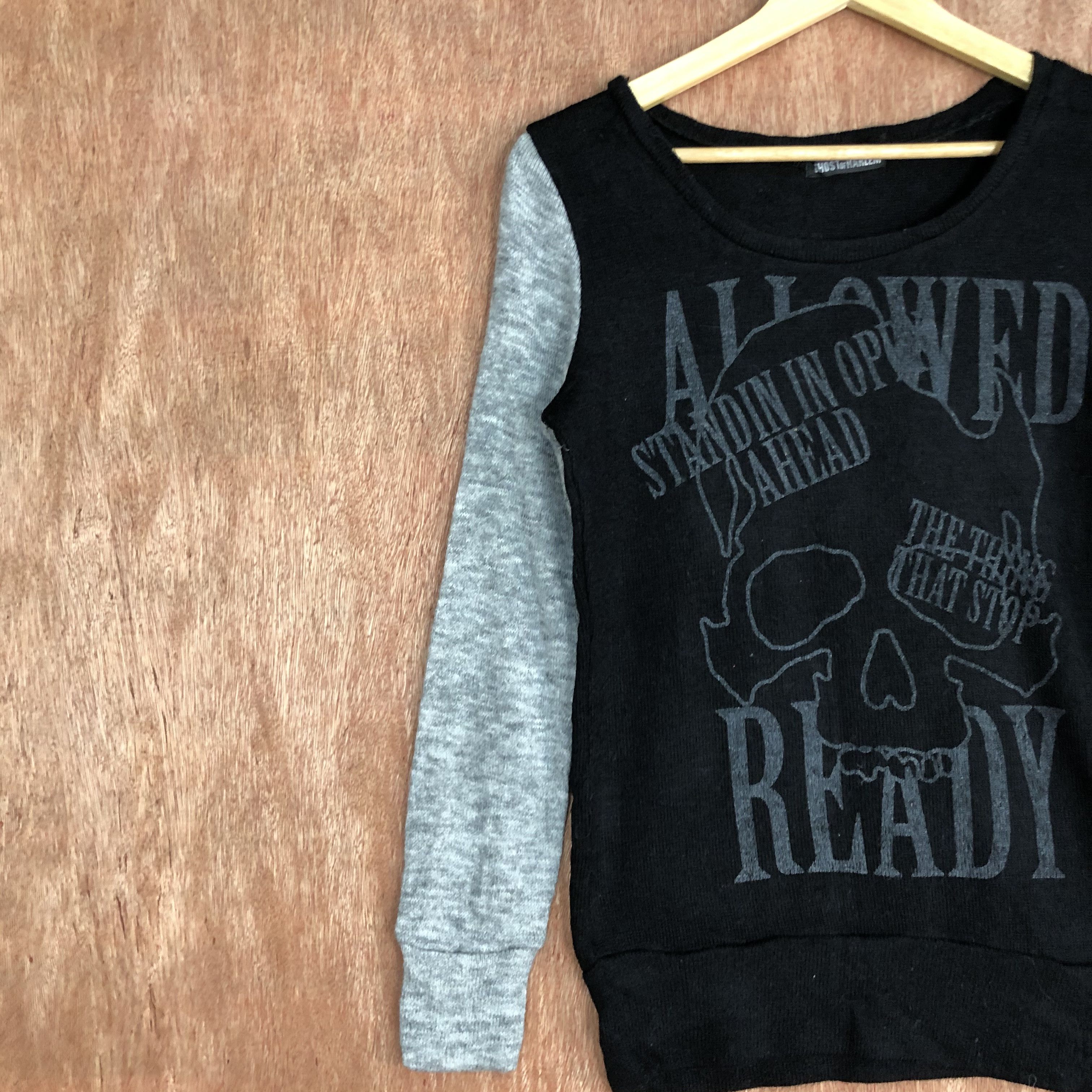Hypebeast DLL Ghost Of Harlem big skull Grey sweatshirt #c566 Size M / US 6-8 / IT 42-44 - 7 Thumbnail