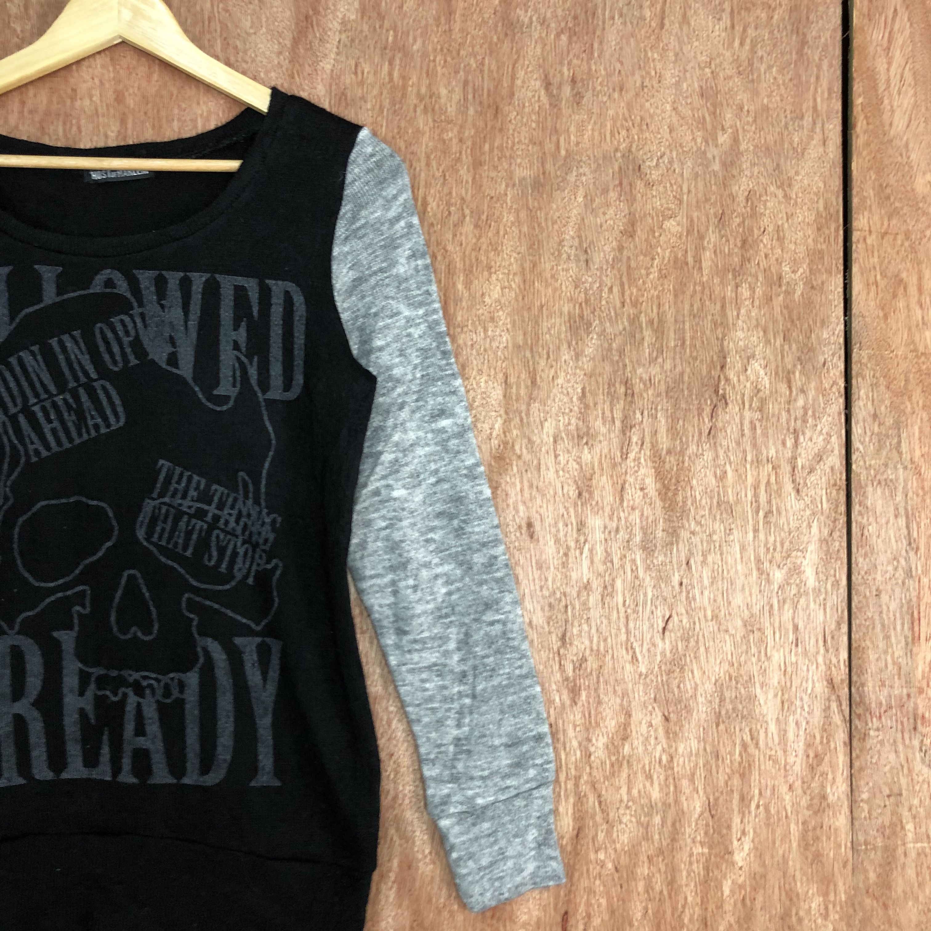Hypebeast DLL Ghost Of Harlem big skull Grey sweatshirt #c566 Size M / US 6-8 / IT 42-44 - 5 Thumbnail