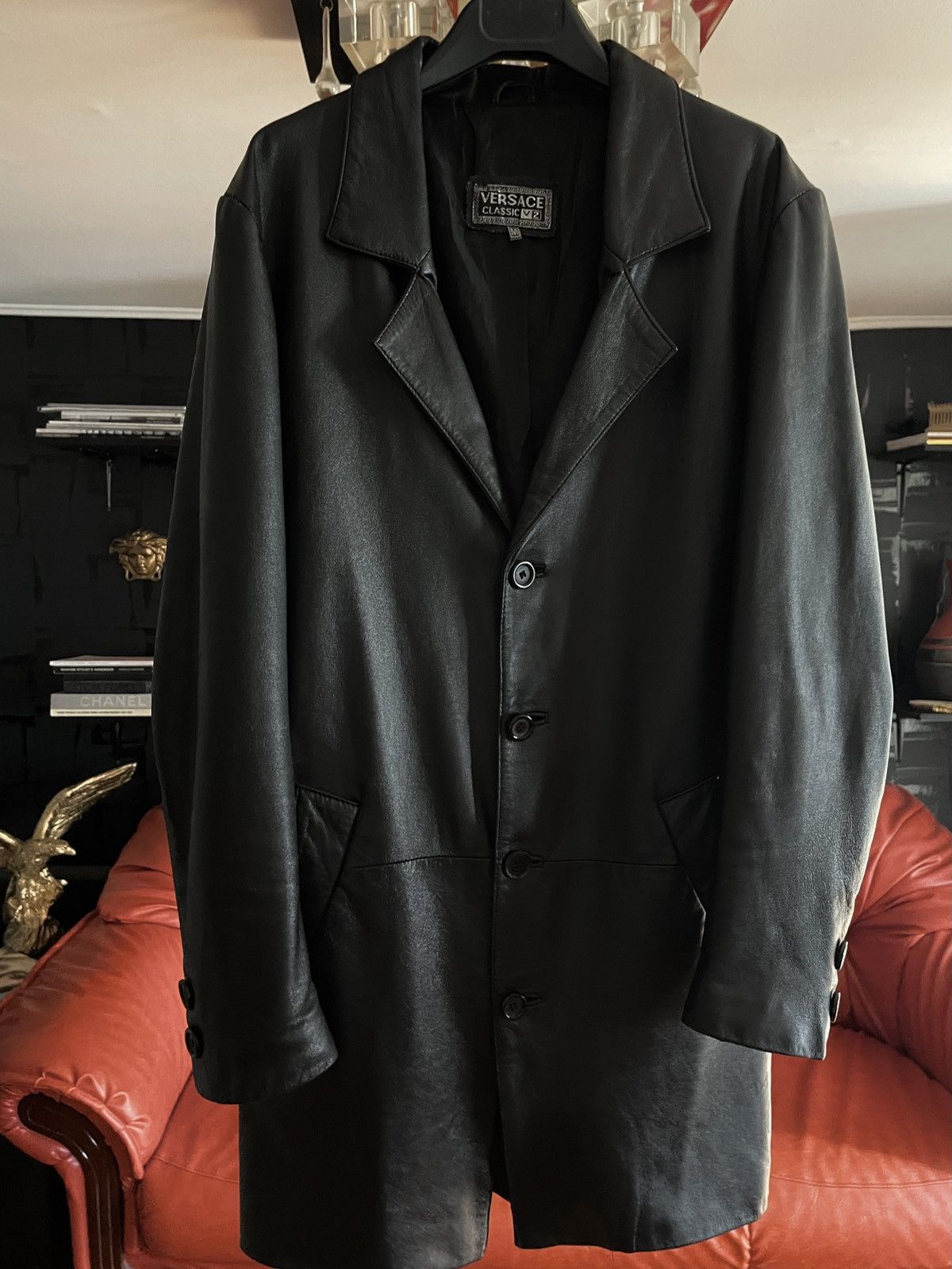 Versace Versace Classic V2 Leather Coat | Grailed