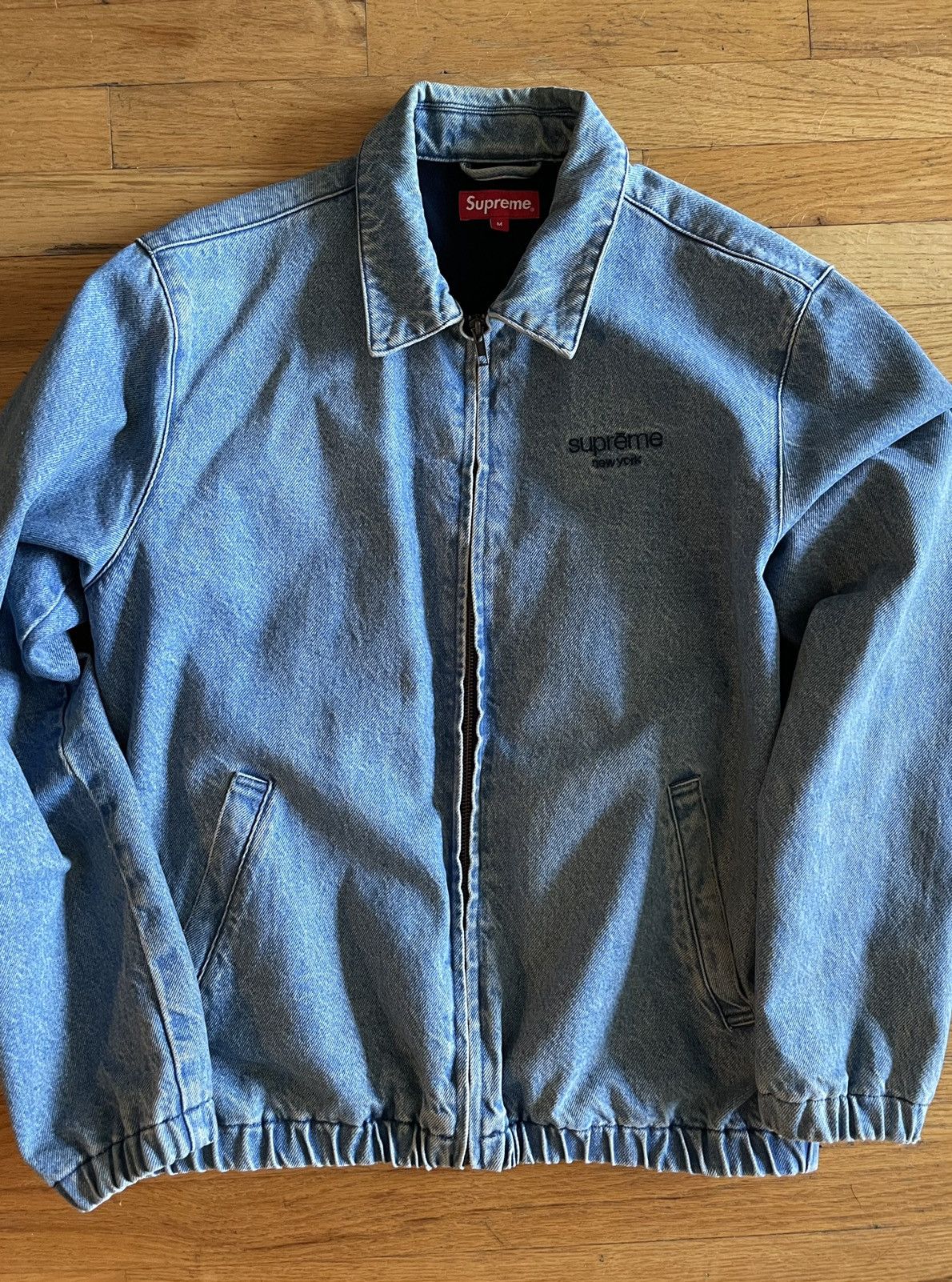 Supreme Supreme Denim Harrington Jacket FW16 | Grailed