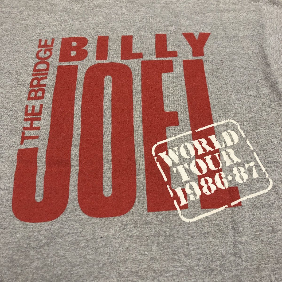Band Tees × Vintage Vintage 80s Billy Joel The Bridge World Tour T-Shirt Size US L / EU 52-54 / 3 - 2 Thumbnail