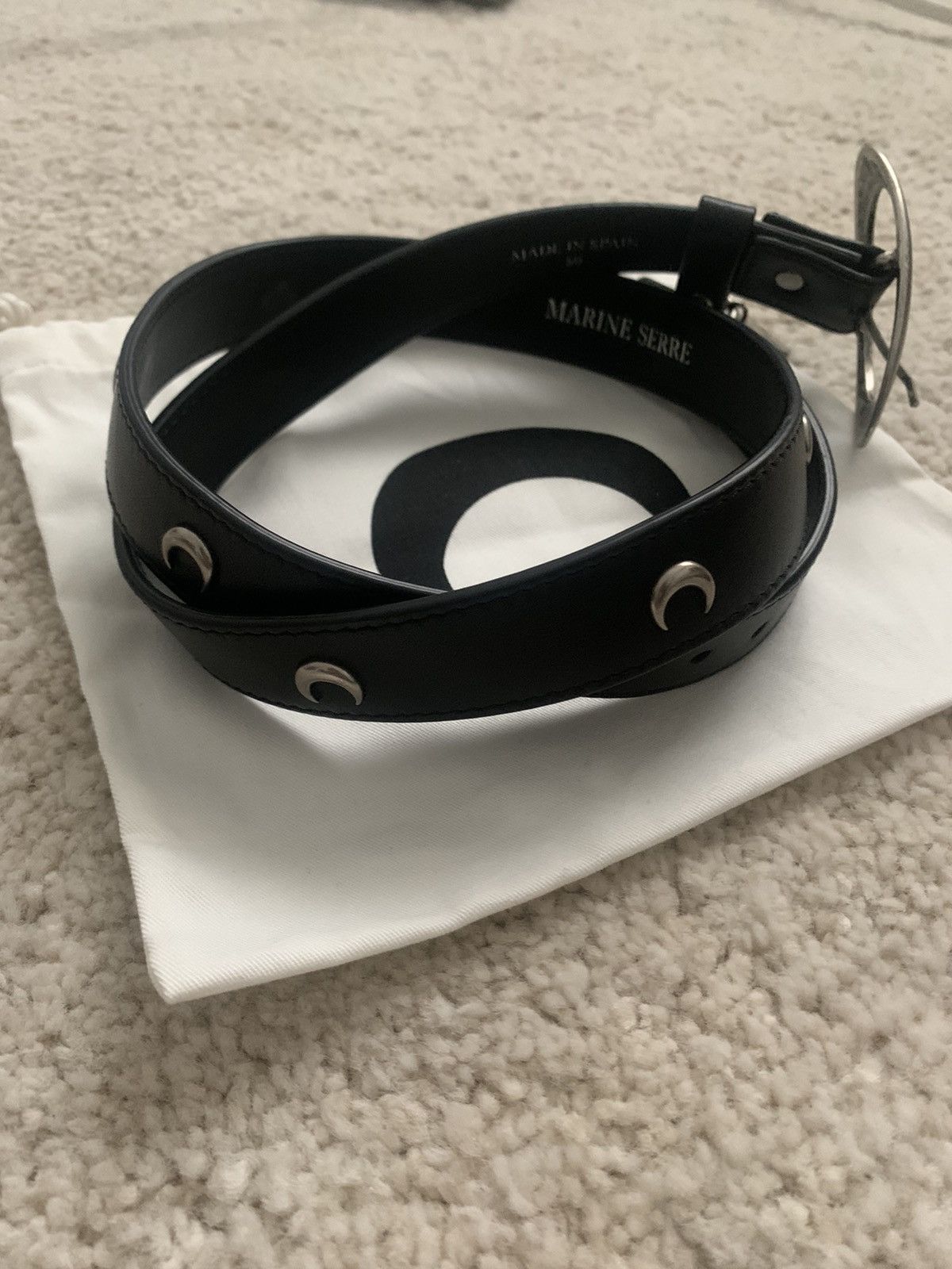 Marine Serre leather belt