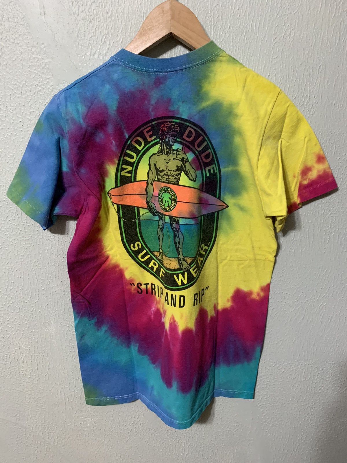 Vintage Vintage Nude Dude Surf Wear Tie Dye Tee | Grailed