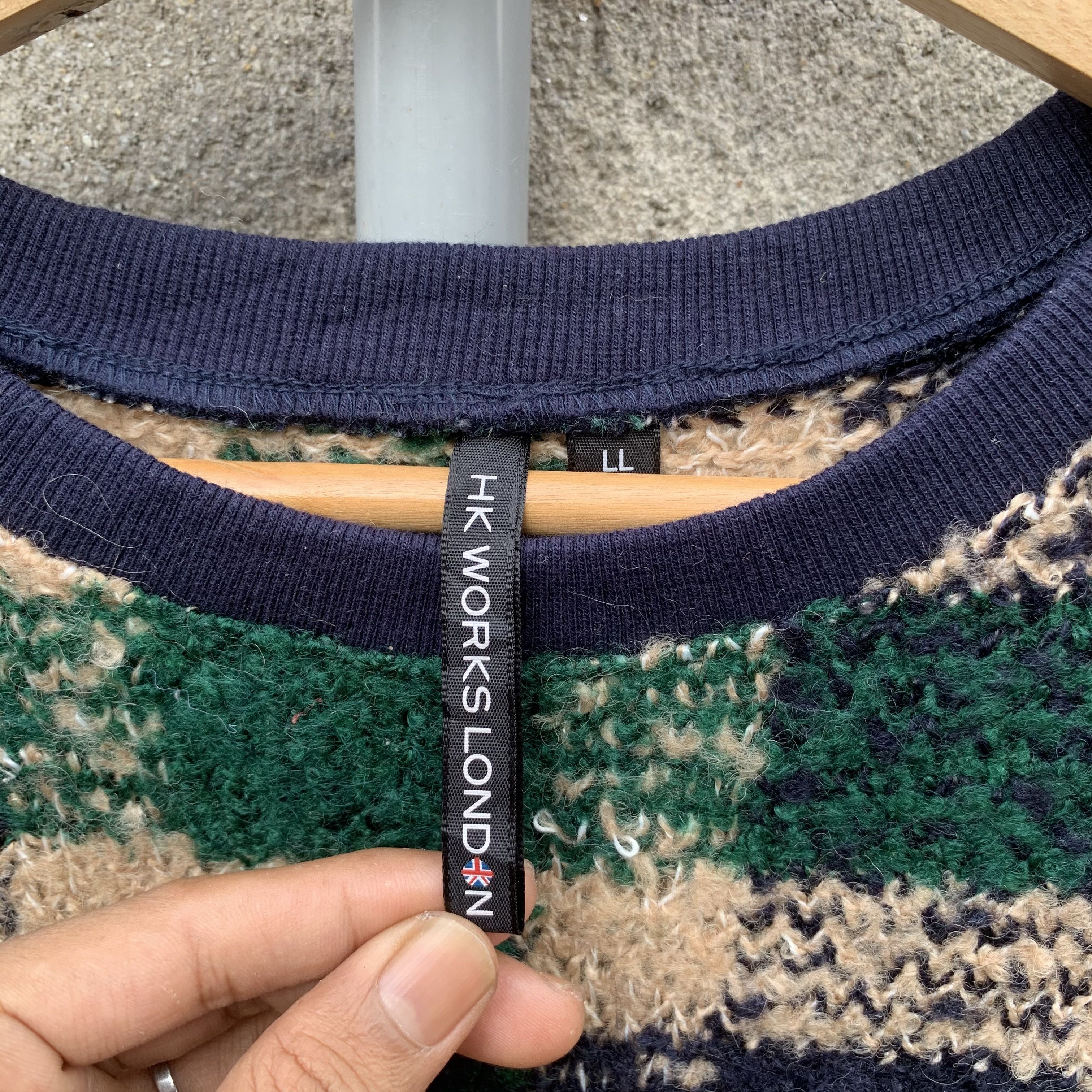 Hiroko Koshino Homme Vintage Hiroko Koshino Homme Knit Check RARE Plaid Sweater Size US L / EU 52-54 / 3 - 5 Thumbnail