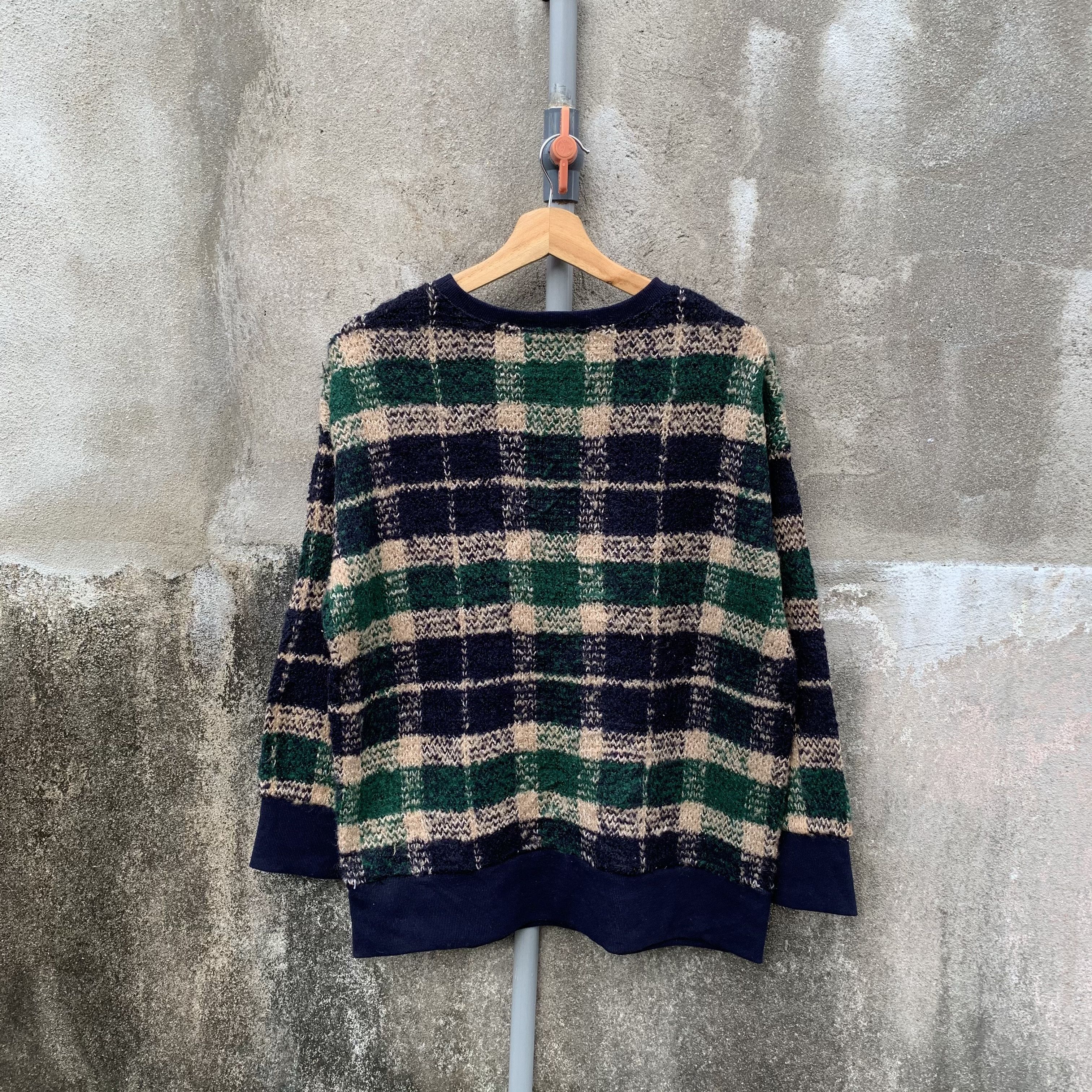 Hiroko Koshino Homme Vintage Hiroko Koshino Homme Knit Check RARE Plaid Sweater Size US L / EU 52-54 / 3 - 8 Thumbnail