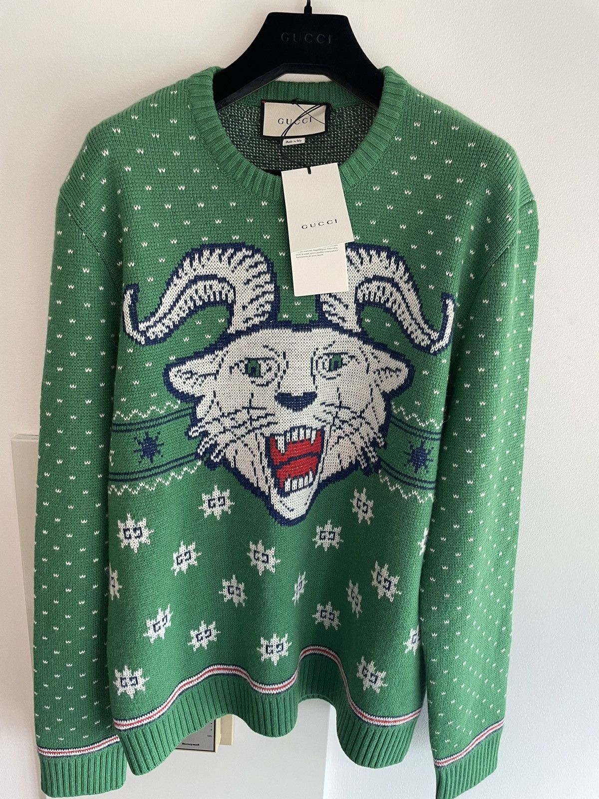 Gucci $2,550Value Super Runway Limited Edition Gucci Goat Sweater Size US XL / EU 56 / 4 - 3 Thumbnail