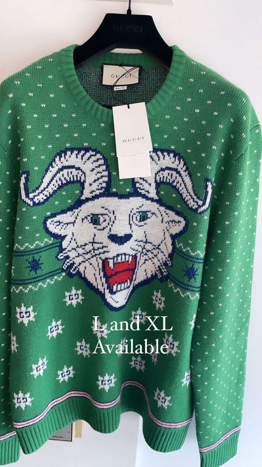 Gucci $2,550Value Super Runway Limited Edition Gucci Goat Sweater Size US XL / EU 56 / 4 - 23 Thumbnail