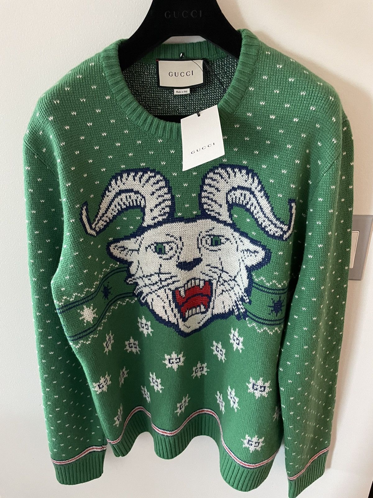 Gucci $2,550Value Super Runway Limited Edition Gucci Goat Sweater Size US XL / EU 56 / 4 - 18 Thumbnail