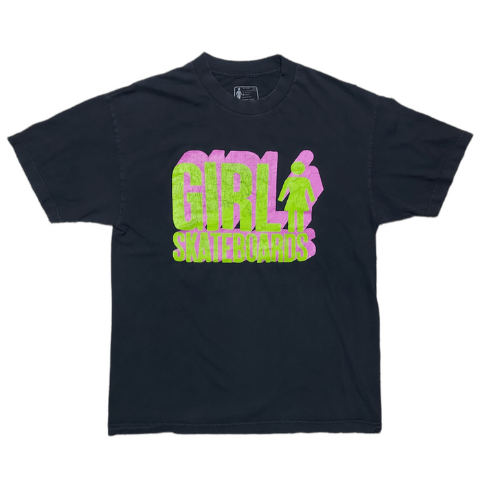 Vintage VTG 90s Girl Skateboards OG Big LOGO Made In USA TShirt Grailed