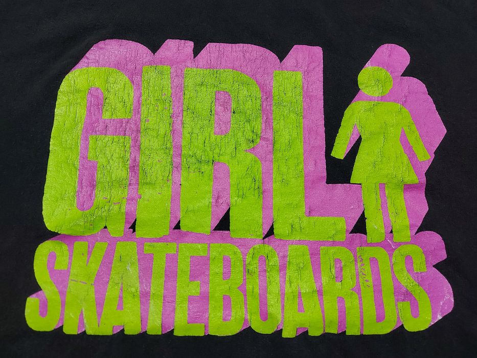 Vintage VTG 90s Girl Skateboards OG Big LOGO Made In USA TShirt Grailed