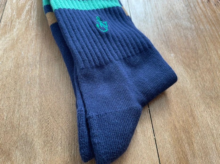 JW Anderson × Uniqlo Blue Green Multicolor Socks Dress Crew Tube Cotton Logo Size ONE SIZE - 7 Thumbnail