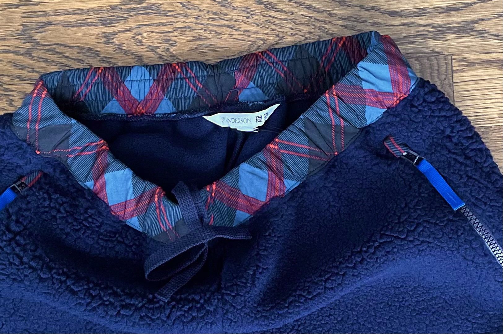 JW Anderson × Uniqlo Small Navy Blue Fleece Pants Pile-Lined Sherpa Joggers Size US 28 / EU 44 - 13 Thumbnail